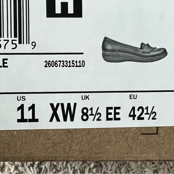 Clark’s Black Women’s Loafers Flats Shoes Size 11 XW  New in Box - Picture 14 of 15